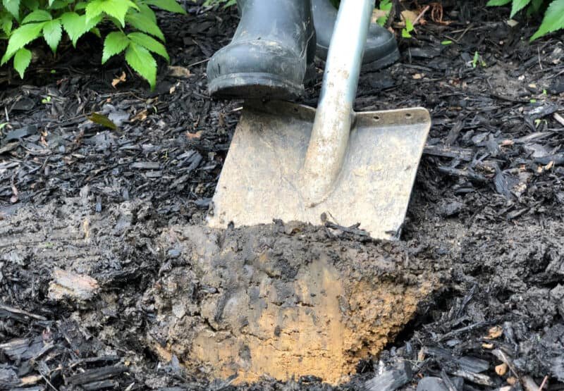 digging clay soil