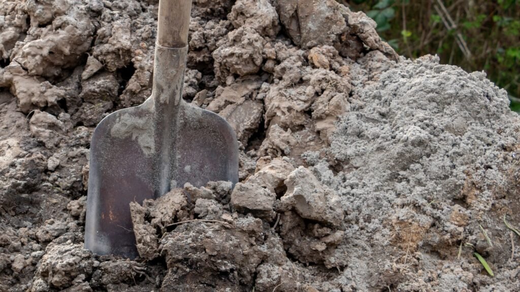 close up clay soil